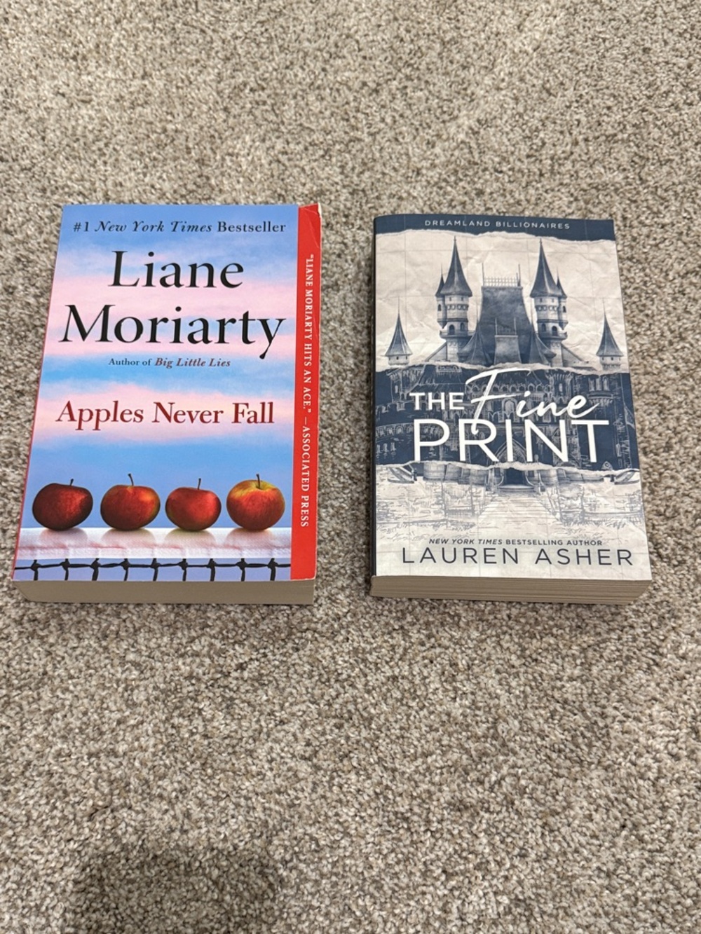 Apples Never Fall and The Fine Print book bundle